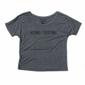 Grey Scoop Neck Graphic Tee